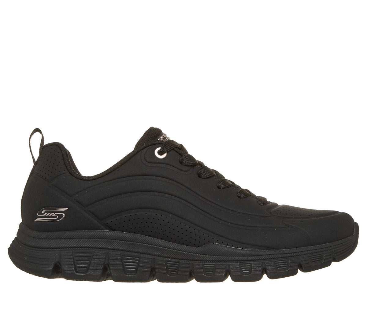Skechers - Debossed PU Lace Up Sneaker