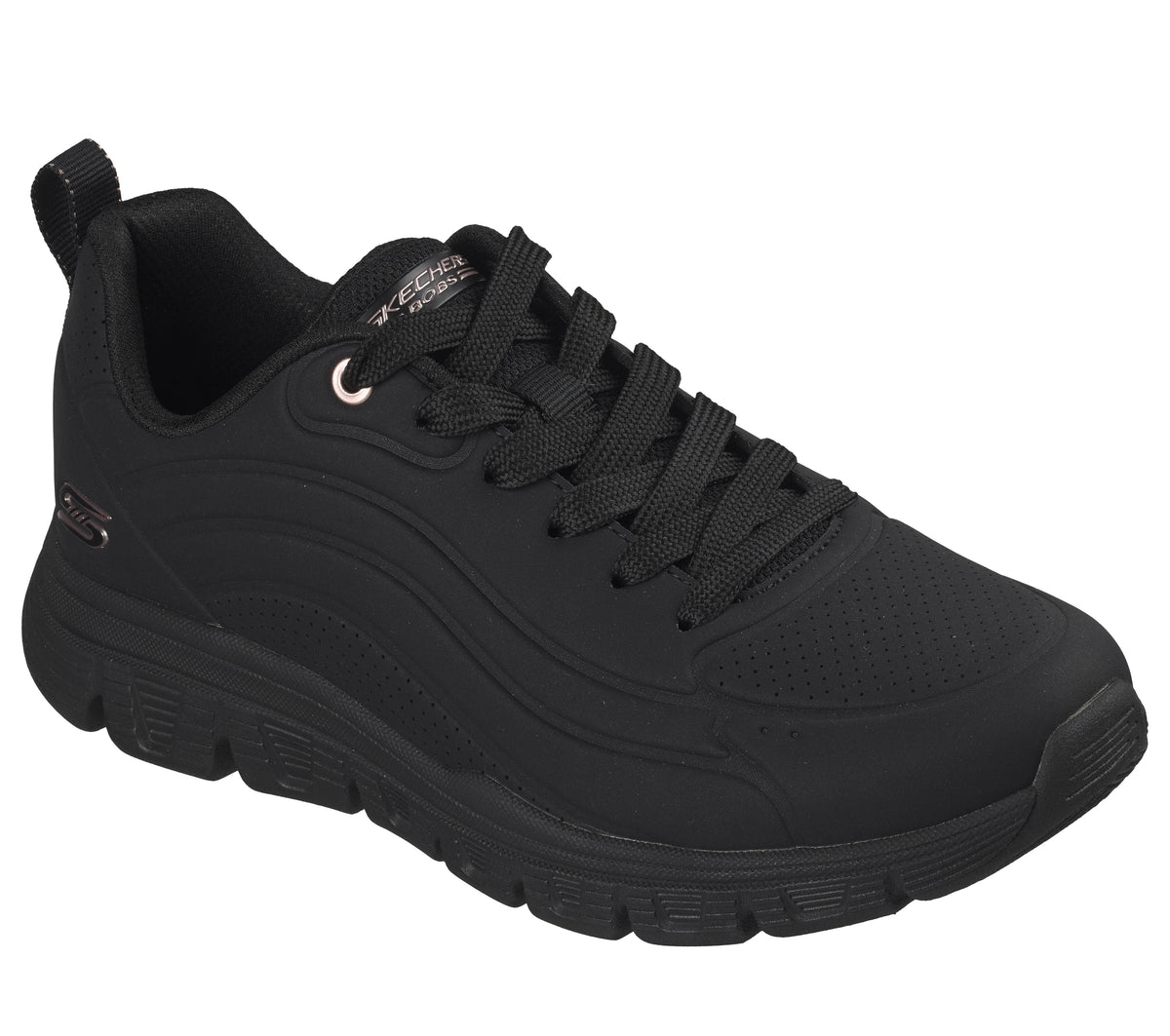 Skechers - Debossed PU Lace Up Sneaker