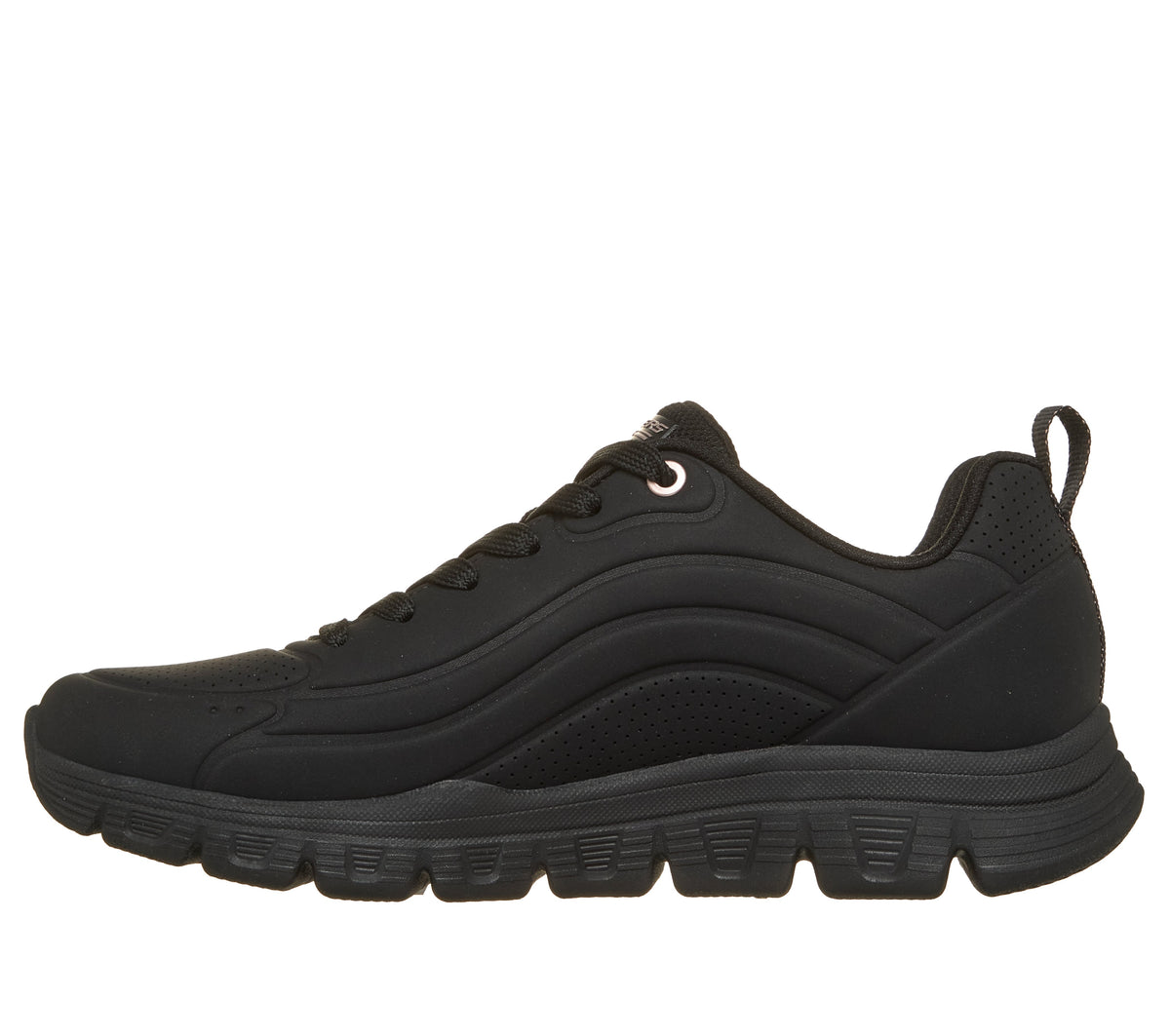 Skechers - Debossed PU Lace Up Sneaker