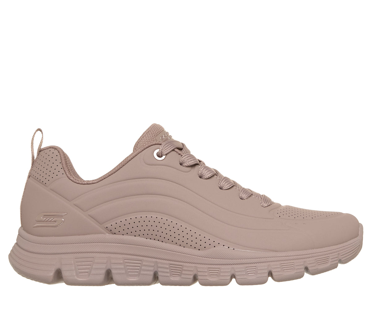 Skechers - Debossed PU Lace Up Sneaker