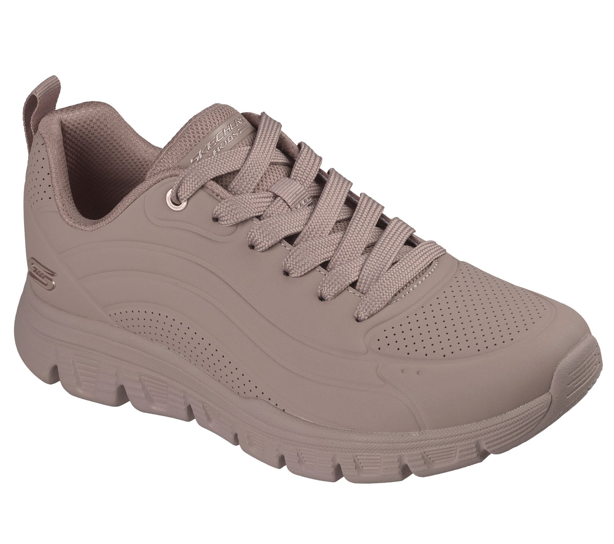 Skechers - Debossed PU Lace Up Sneaker