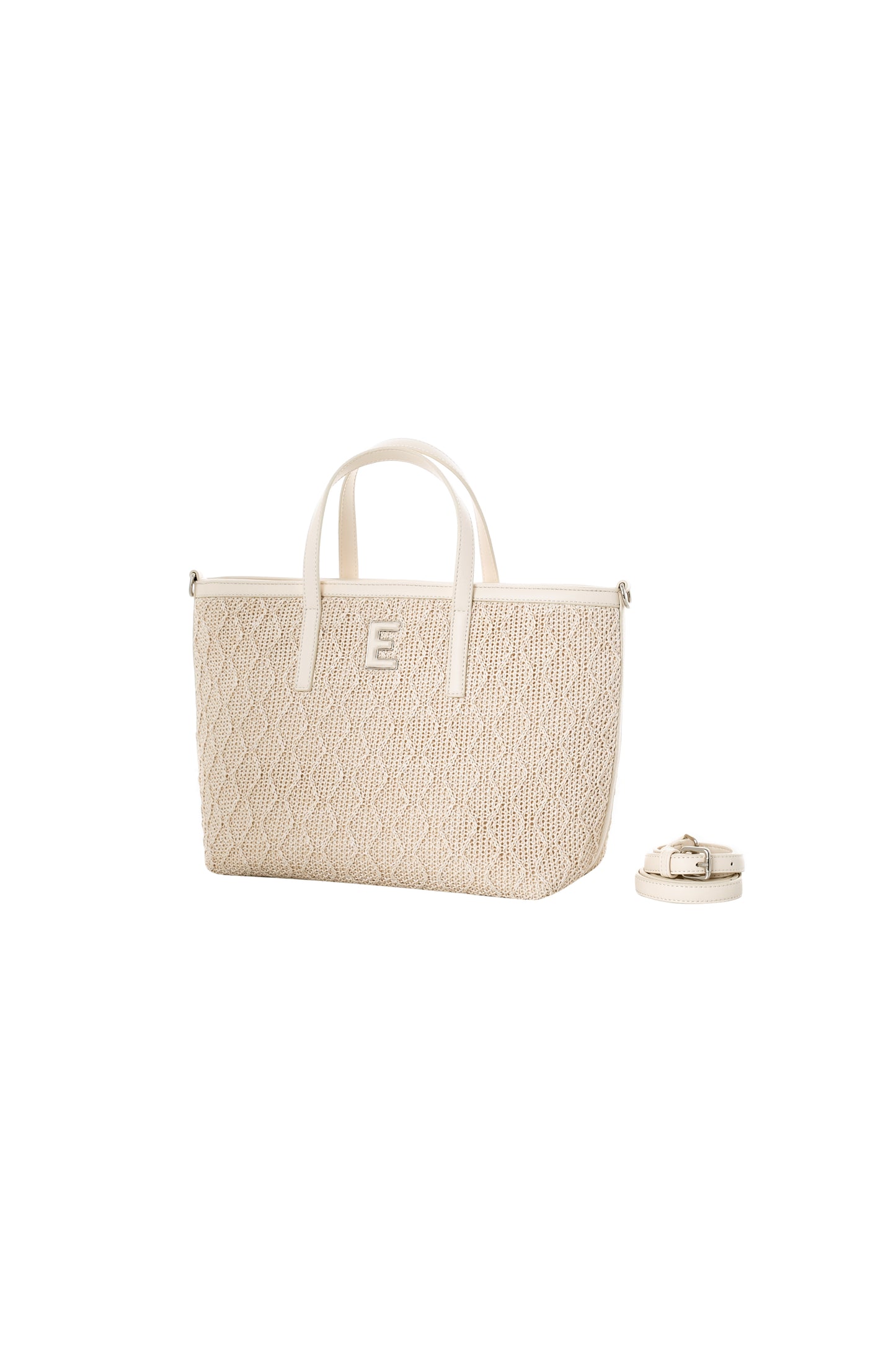 ERMANNO FIRENZE - BORSA SMALL TOTE TERRA STRAW