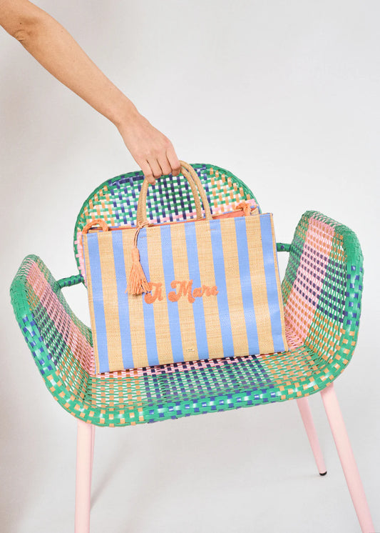 NALÍ - BORSA CAPRI SHOPPER IN RAFIA
