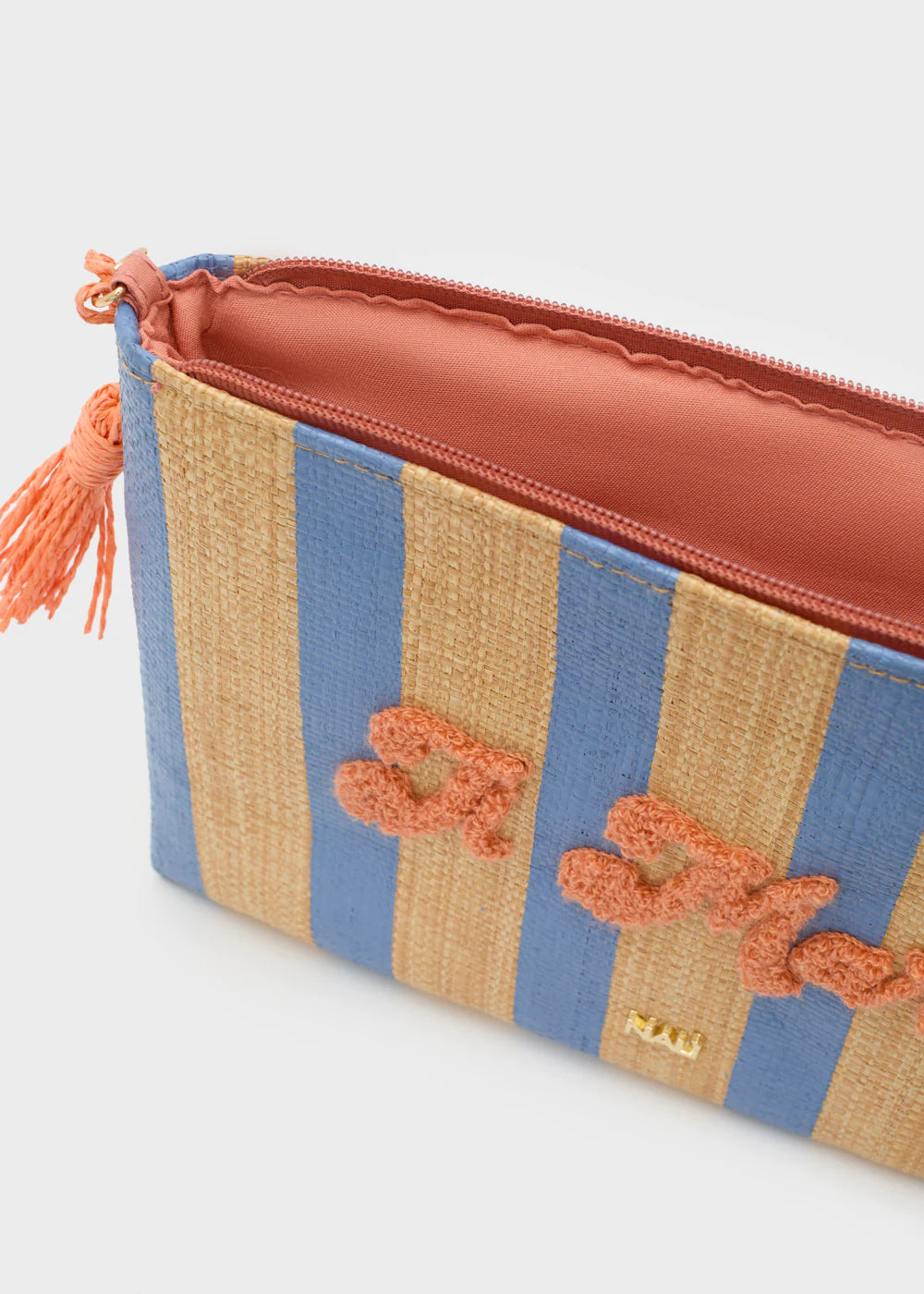 NALÍ - POCHETTE CAPRI IN RAFIA RIGHE