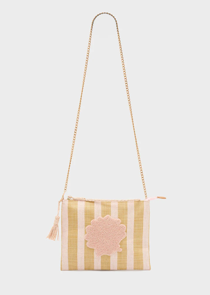 Nali -  Pouch stripes in paglia a mano