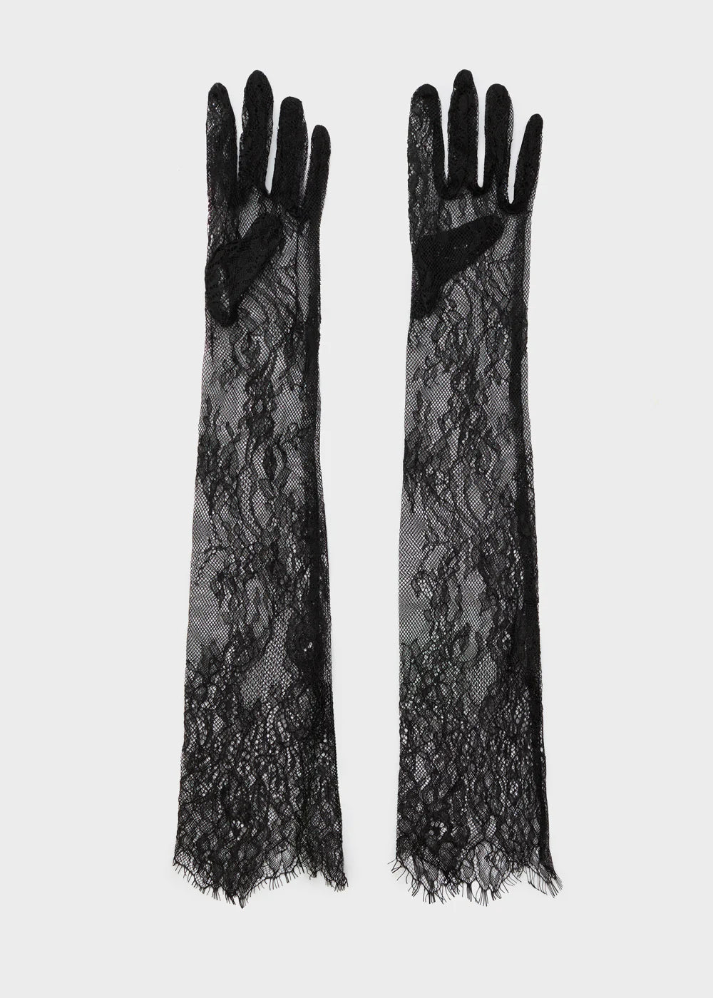 Nalì- guanti lunghi in pizzo ricamato