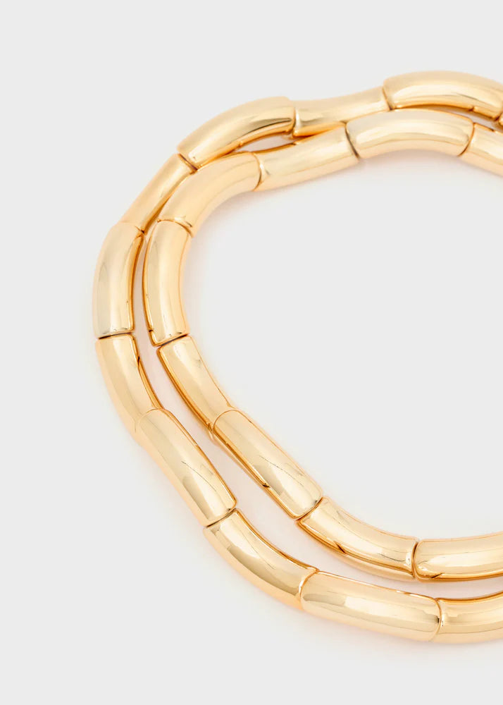 Nali - collana due tubolari oro