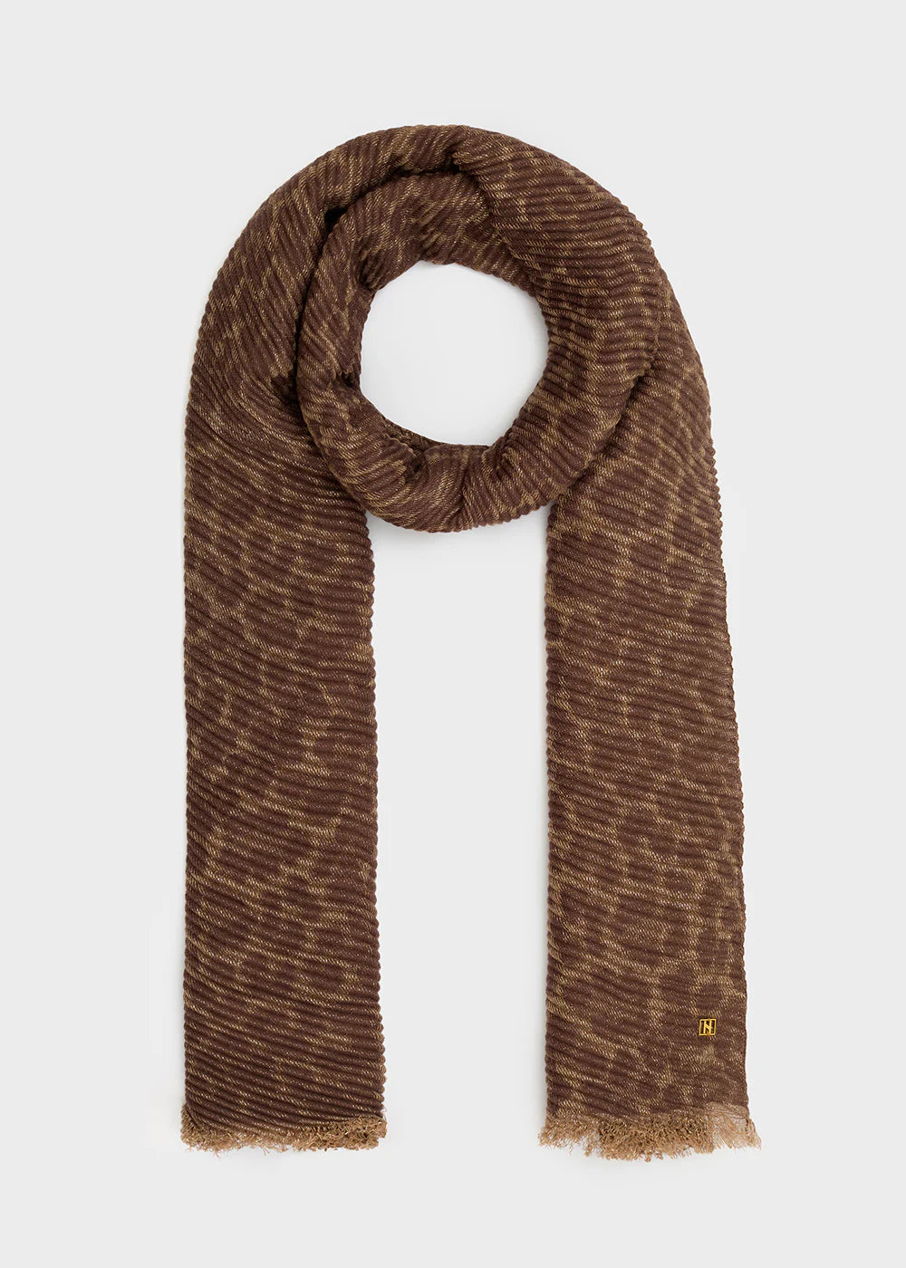 Nalì- sciarpa animalier lurex plisse