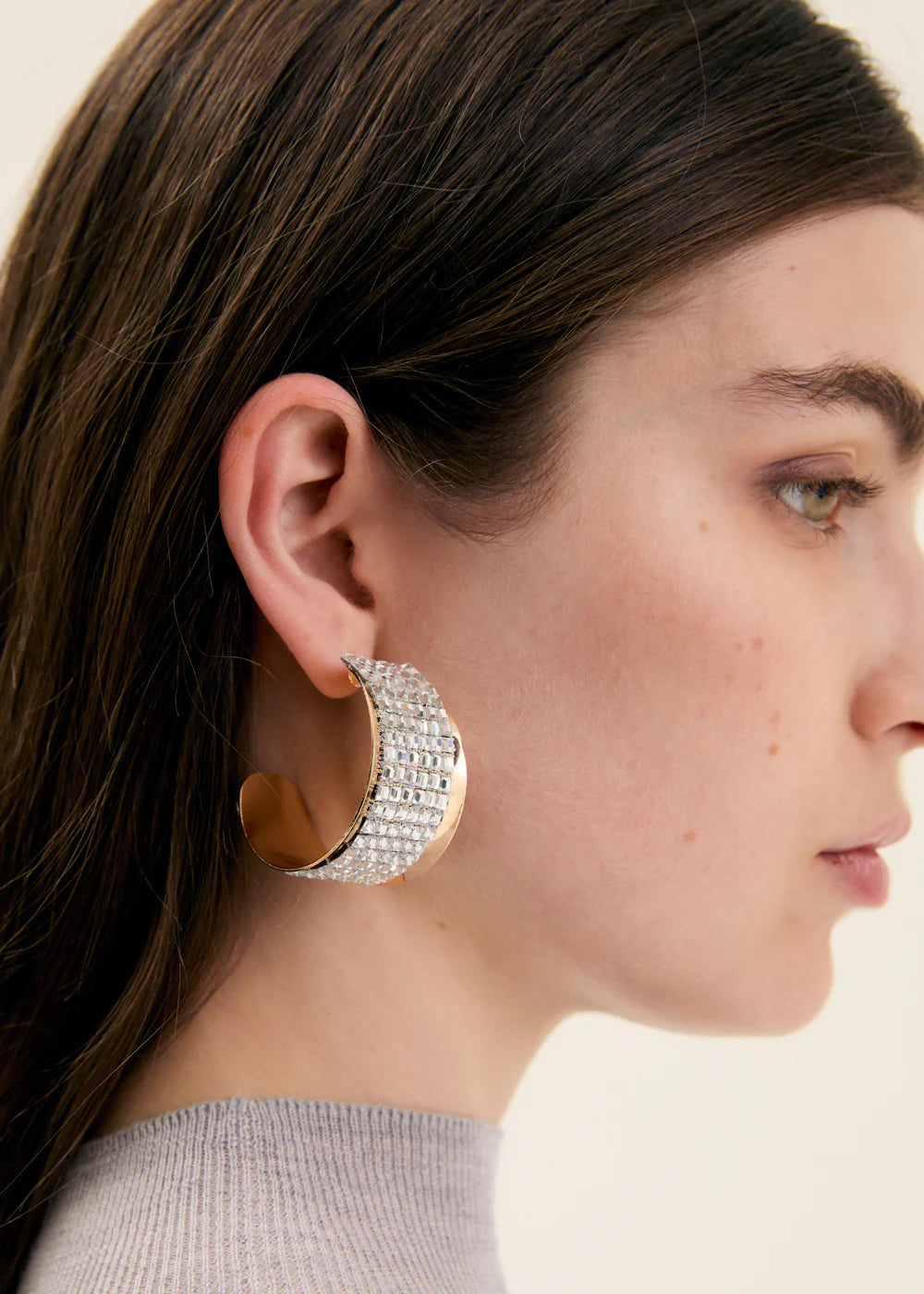 Nalì- orecchini cerchio con pietre