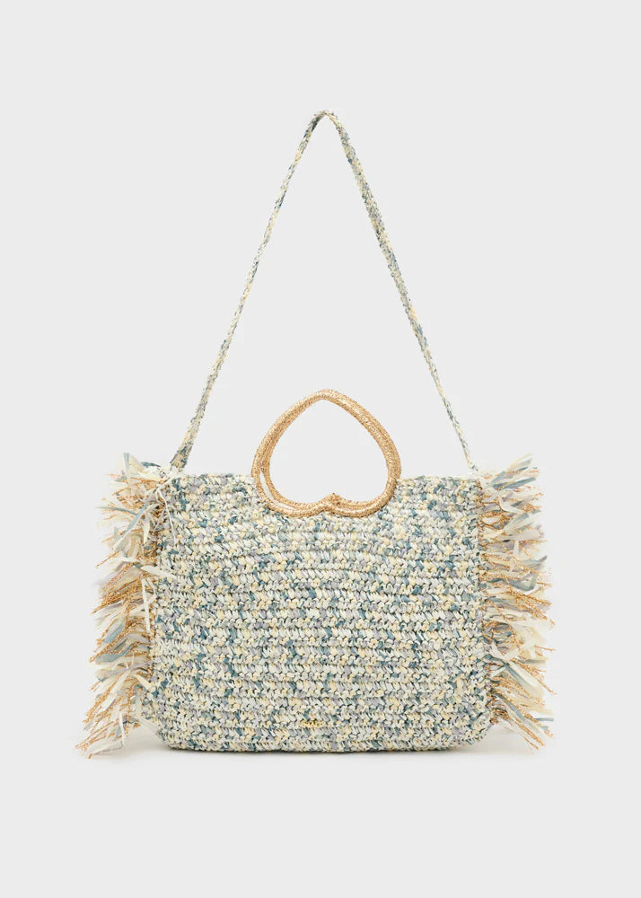 Nali -  Borsa Milos manico cuore+frange