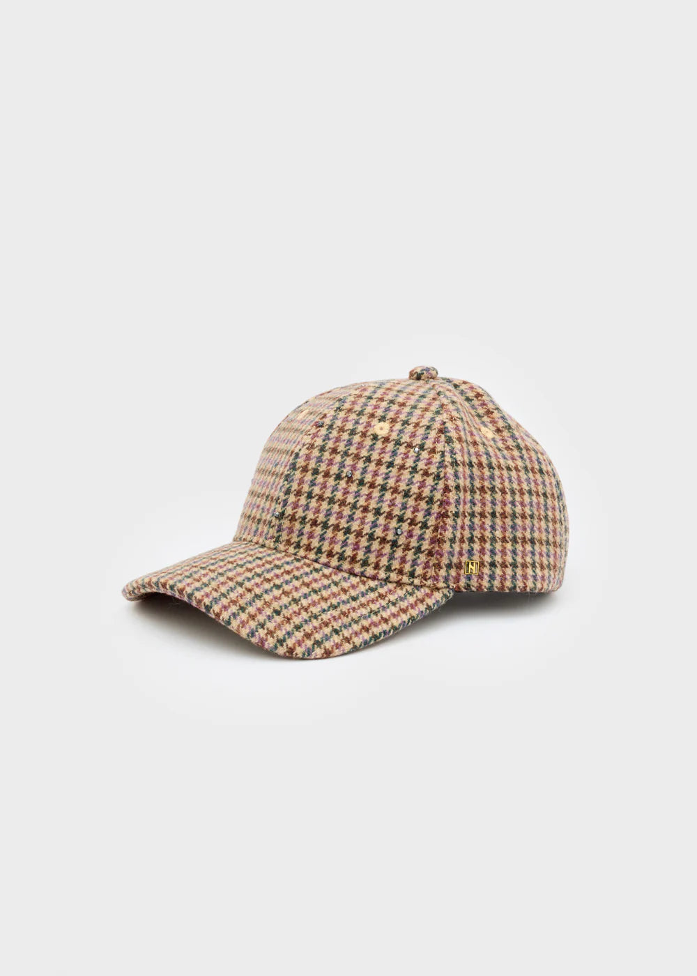 Nalì cappello halo con pietre check