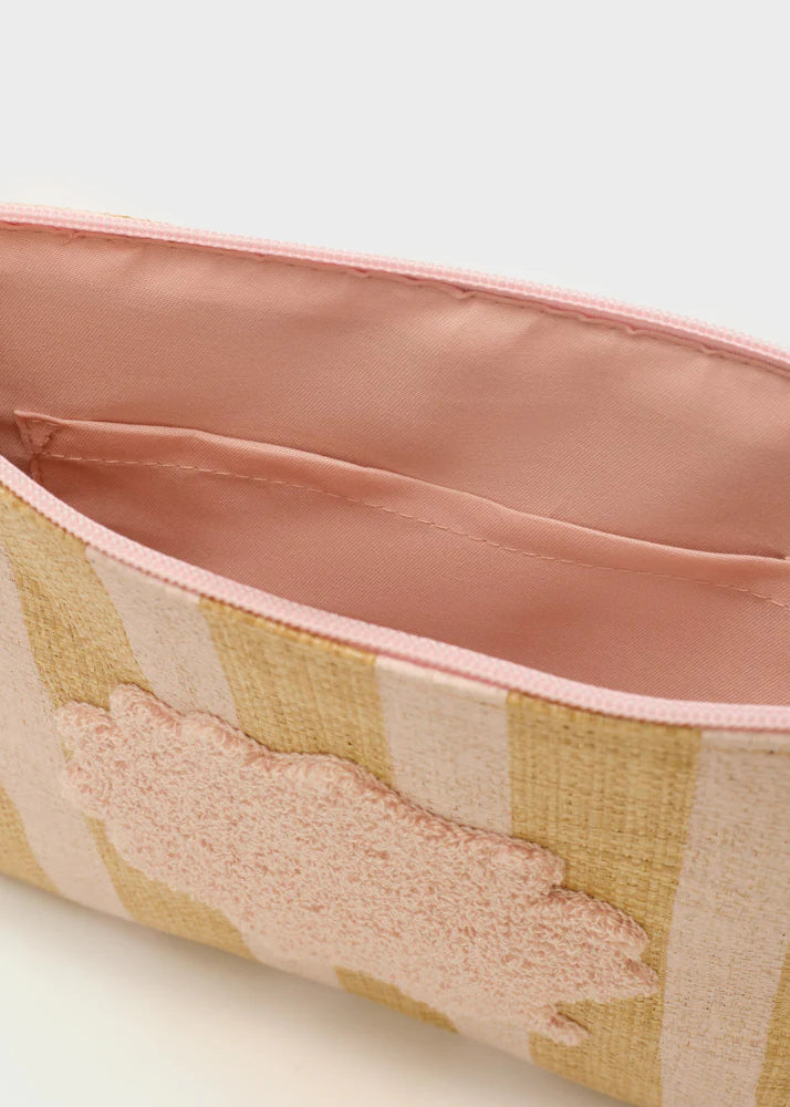Nali -  Pouch stripes in paglia a mano