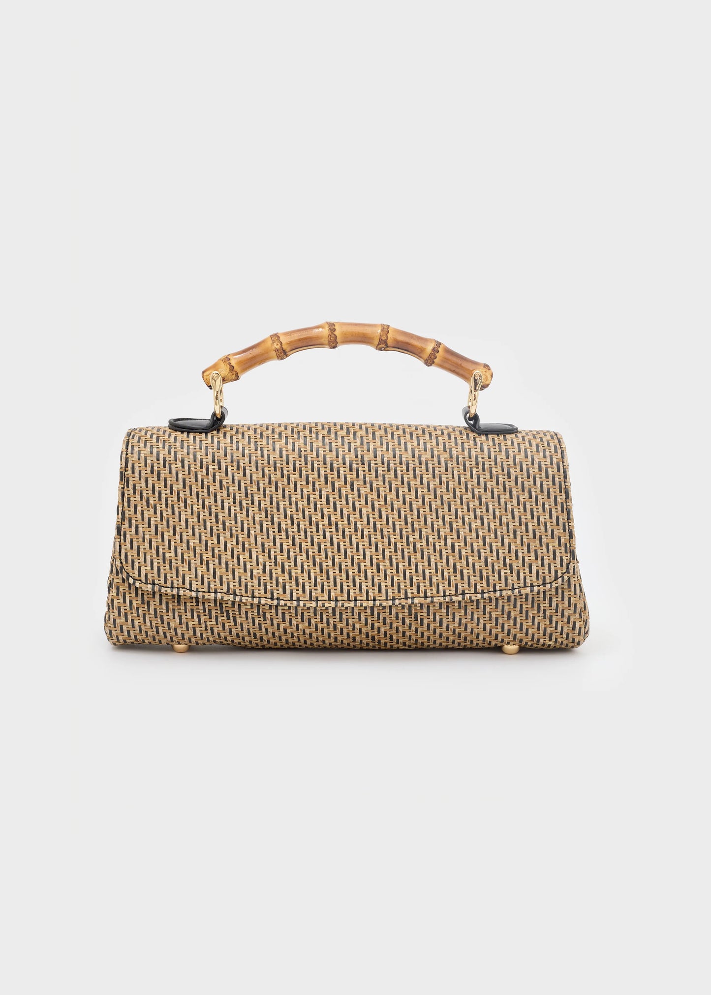 Nali - borsa palma in paglia manico bamboo