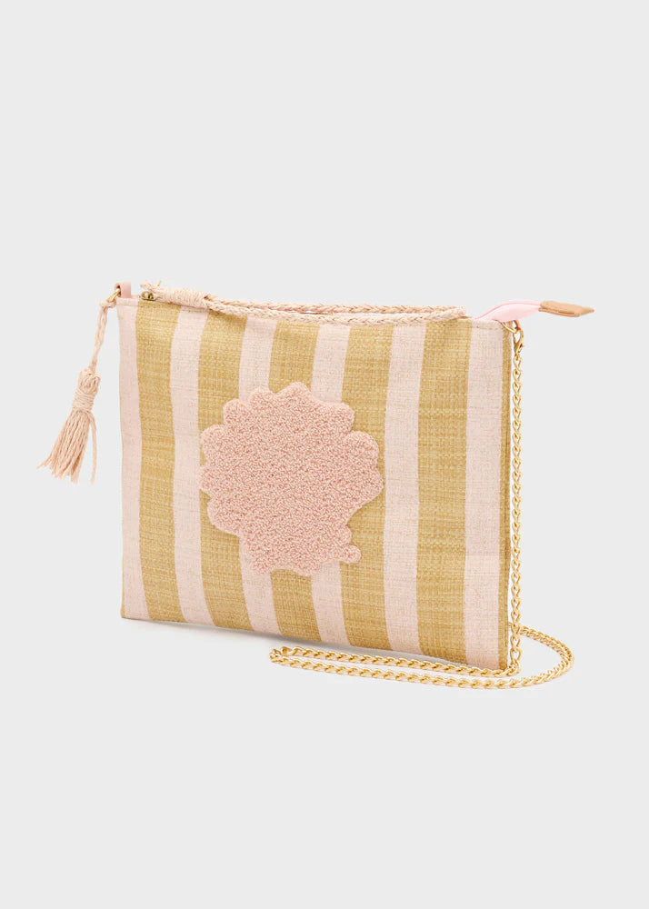 Nali -  Pouch stripes in paglia a mano