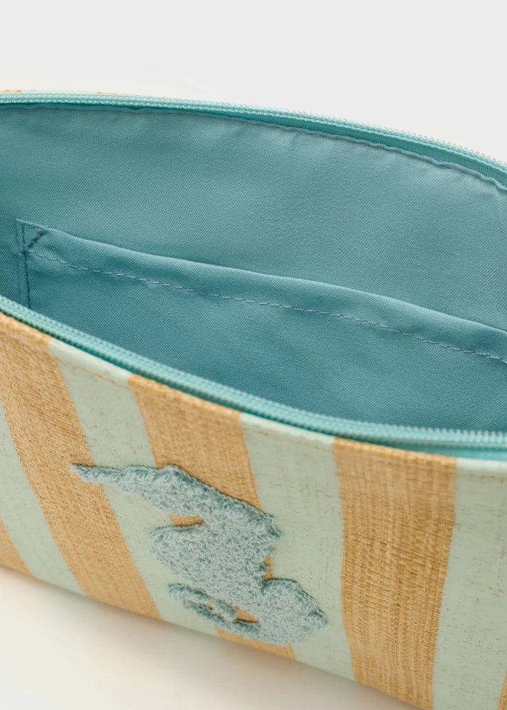 Nali -  Pouch stripes in paglia a mano