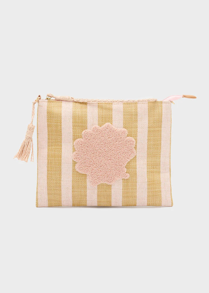 Nali -  Pouch stripes in paglia a mano