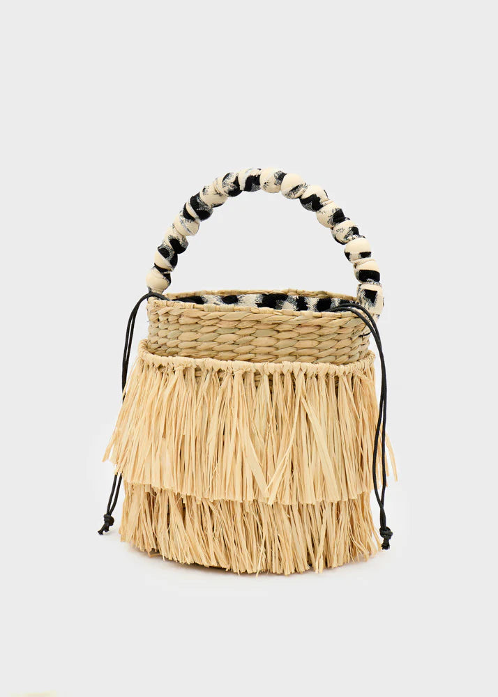 Nali -  Borsa Mikonos secchiello a mano paglia