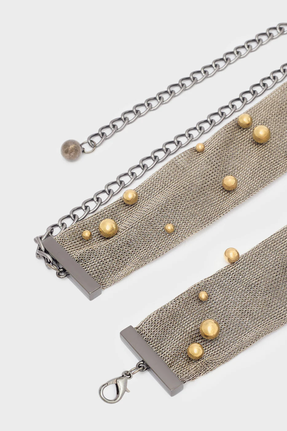 Nalì- cintura daisy tessuto lurex+borchie