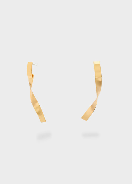 Nali orecchini twist lunghi oro