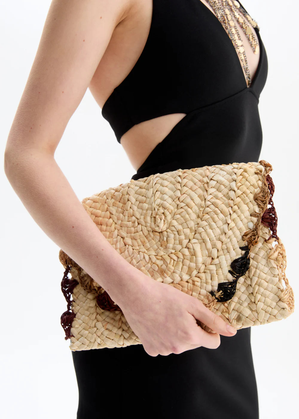 Nali -  Pochette Symi a mano in paglia