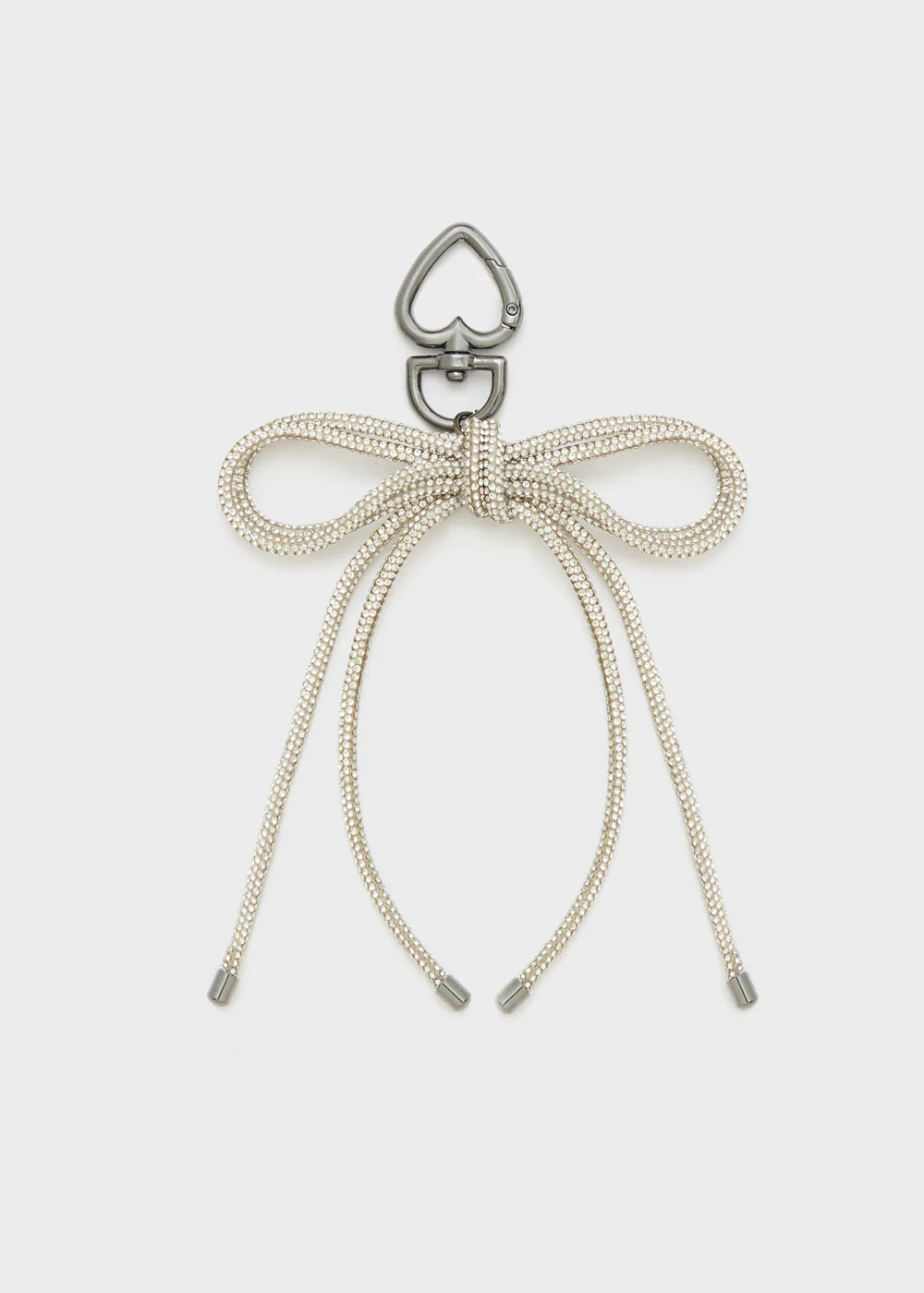 Nalì- portachiavi fiocco+cuore  pietre