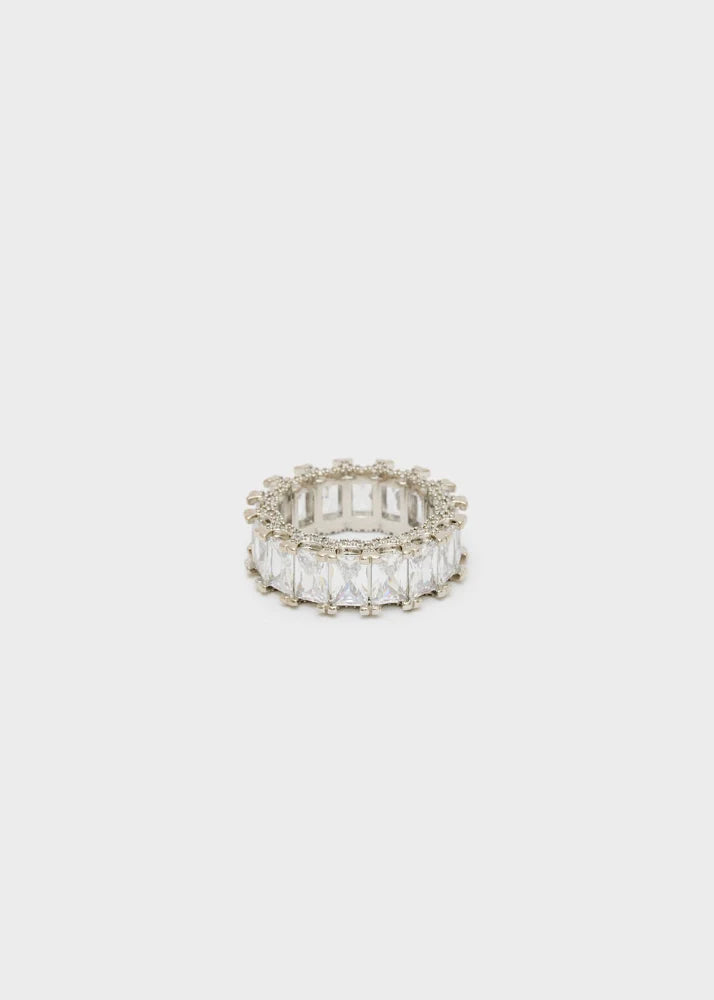 Nalí - Anello baguette con zirconi
