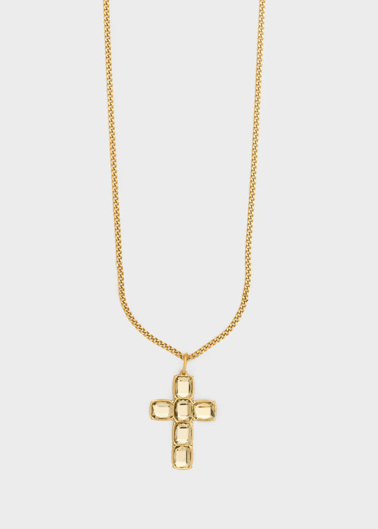 Nali collana croce con pietre