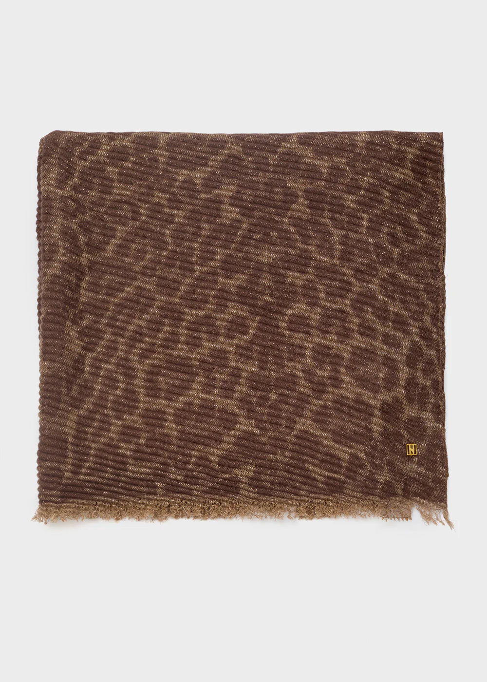 Nalì- sciarpa animalier lurex plisse