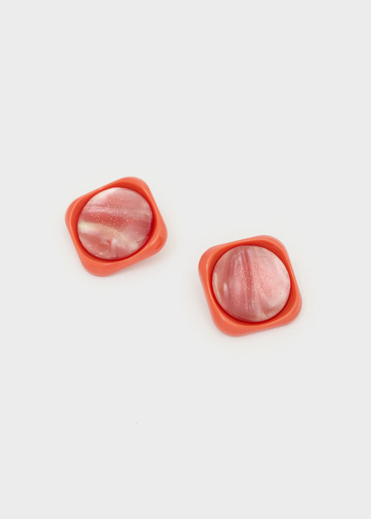 Nali - orecchini lucia squadrati in resina