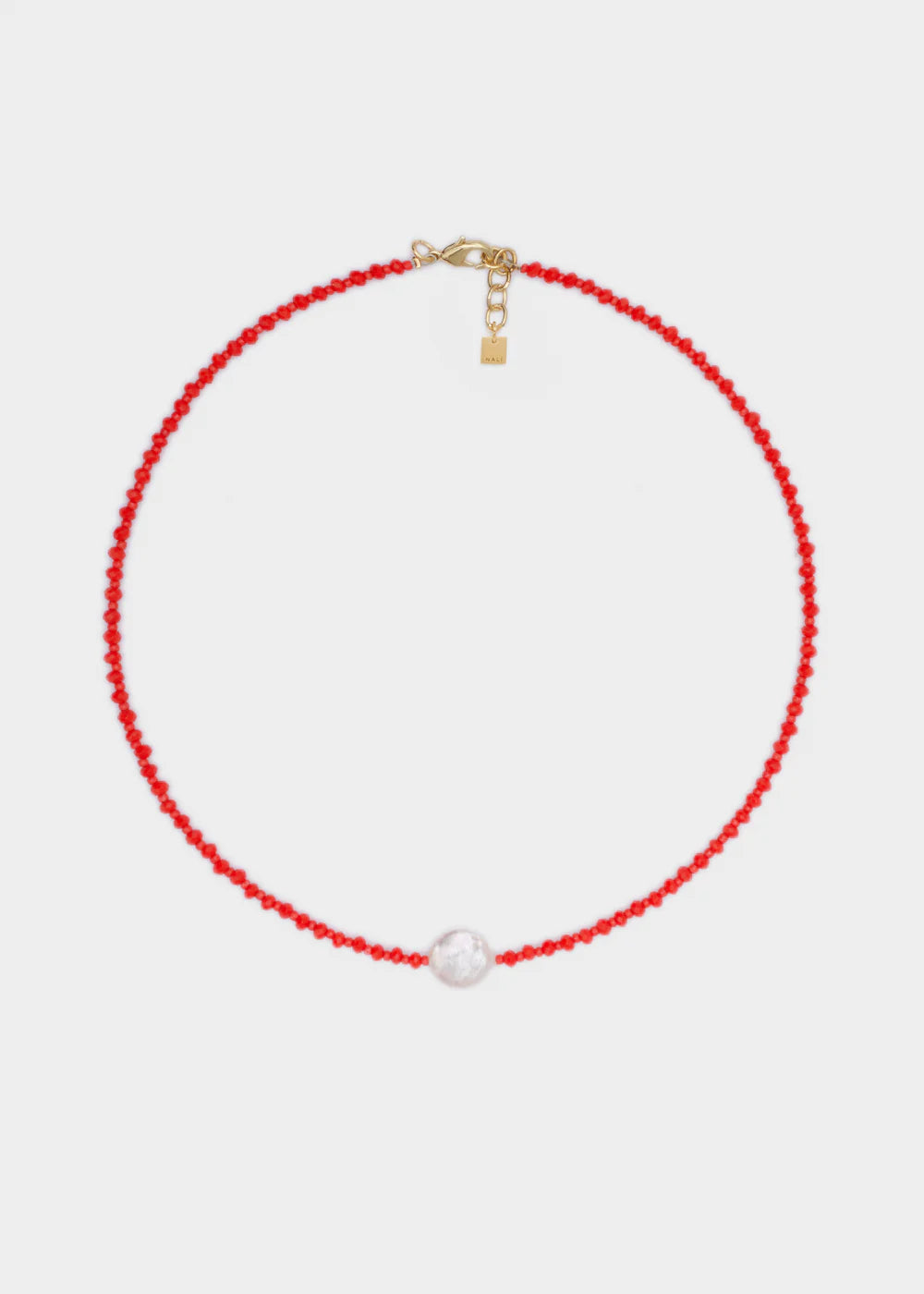 NALÍ - COLLANA PERLINE E PERLA BIANCA