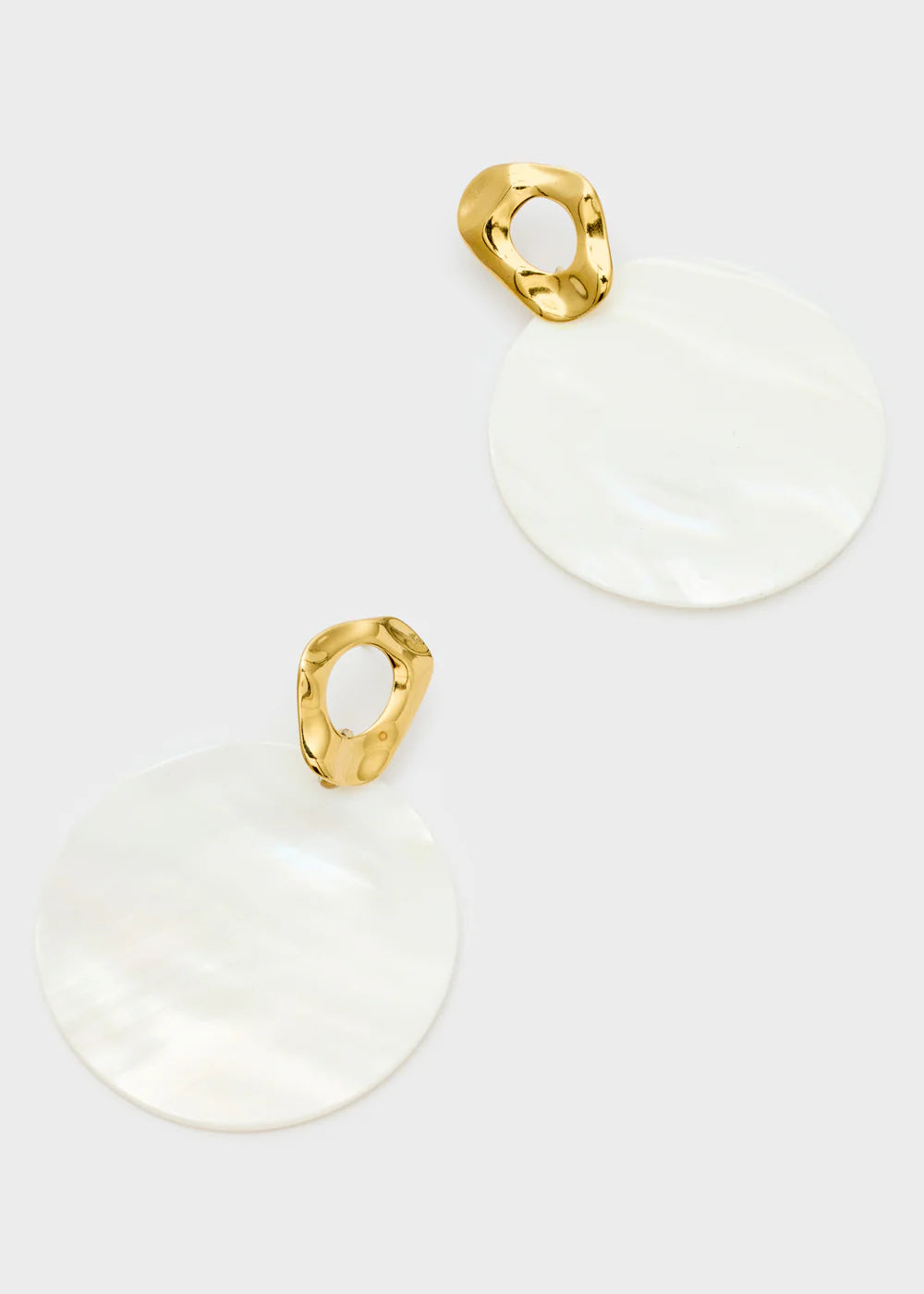 NALÍ - ORECCHINO MADREPERLA ACC.INO. PLA.ORO 14 BIANCO