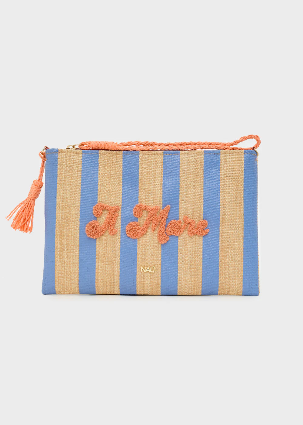 NALÍ - POCHETTE CAPRI IN RAFIA RIGHE