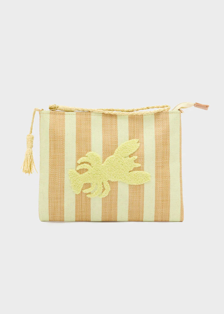 Nali -  Pouch stripes in paglia a mano