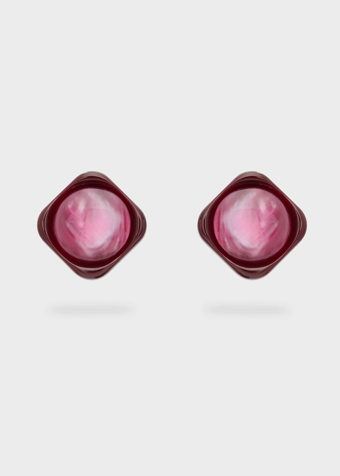 Nali - orecchini lucia squadrati in resina