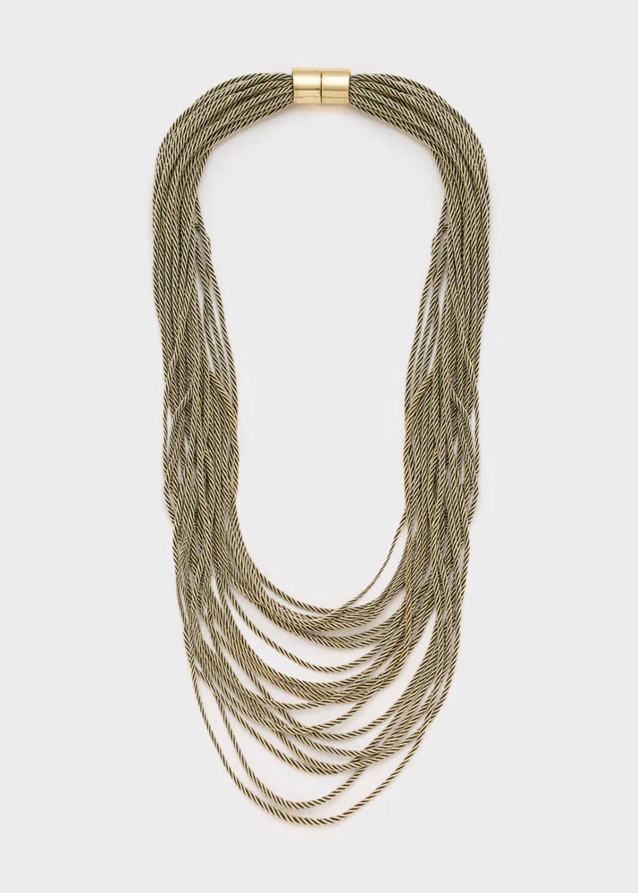 Nali - Collana Dea multifilo grigio