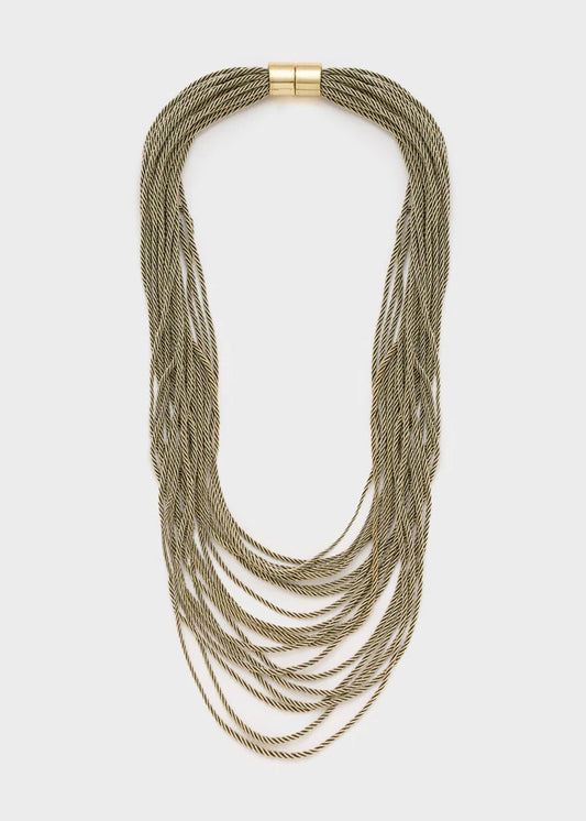 Nali - Collana Dea multifilo grigio
