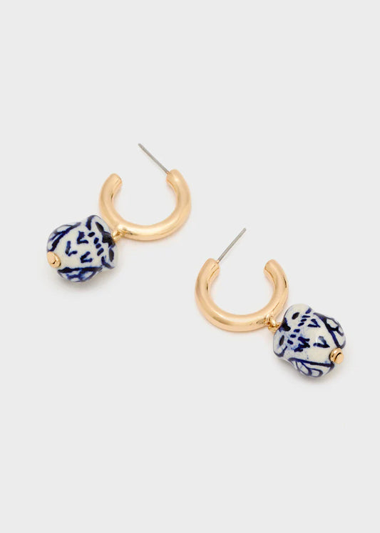 Nali - Orecchini Ely con pendente in ceramica gufo