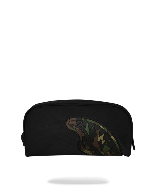 Sprayground - Shark Central Black Nylon Camo Embossed Shark Pouch