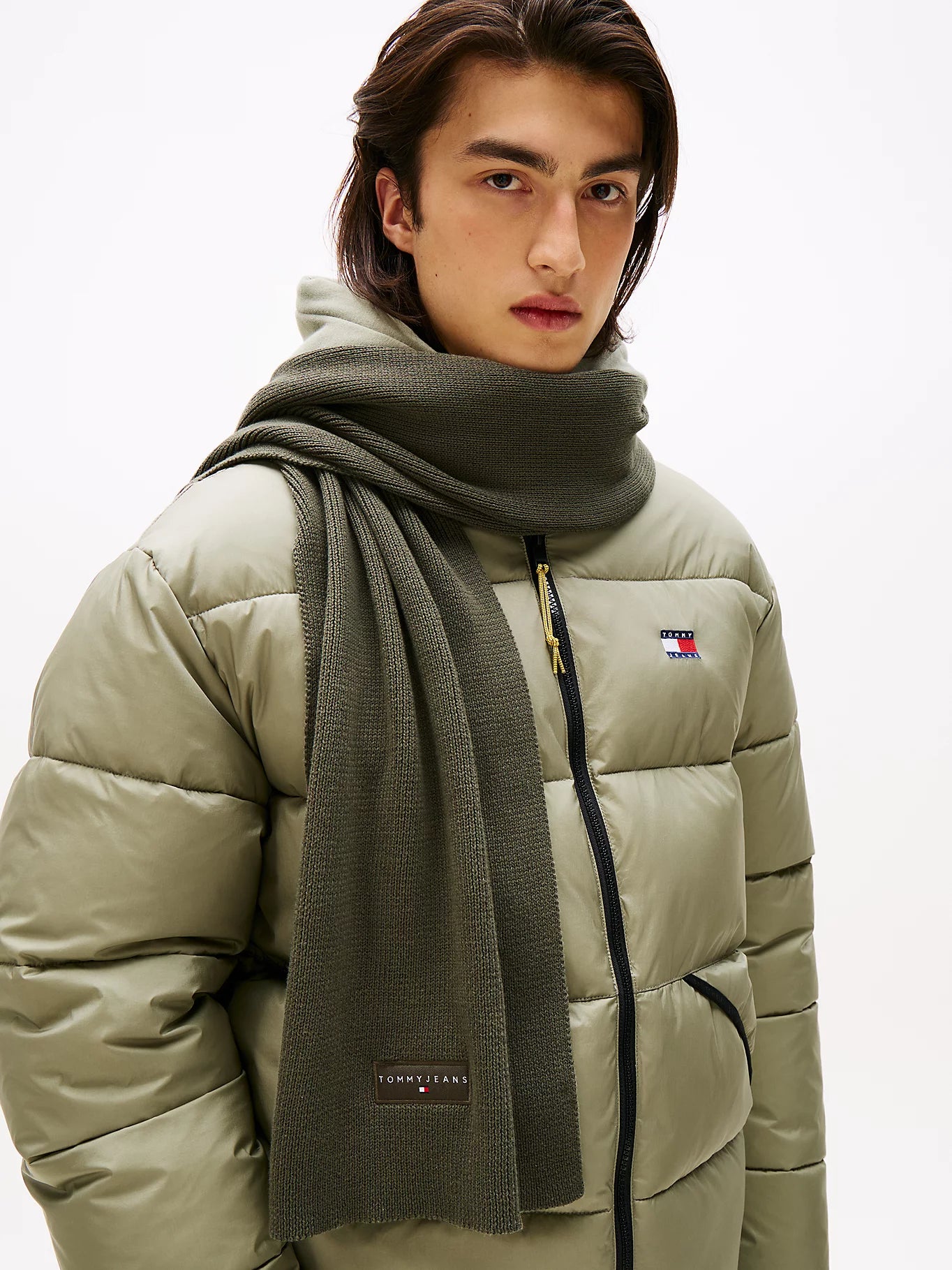 Tommy hilfiger - Sciarpa in maglia con logo lineare