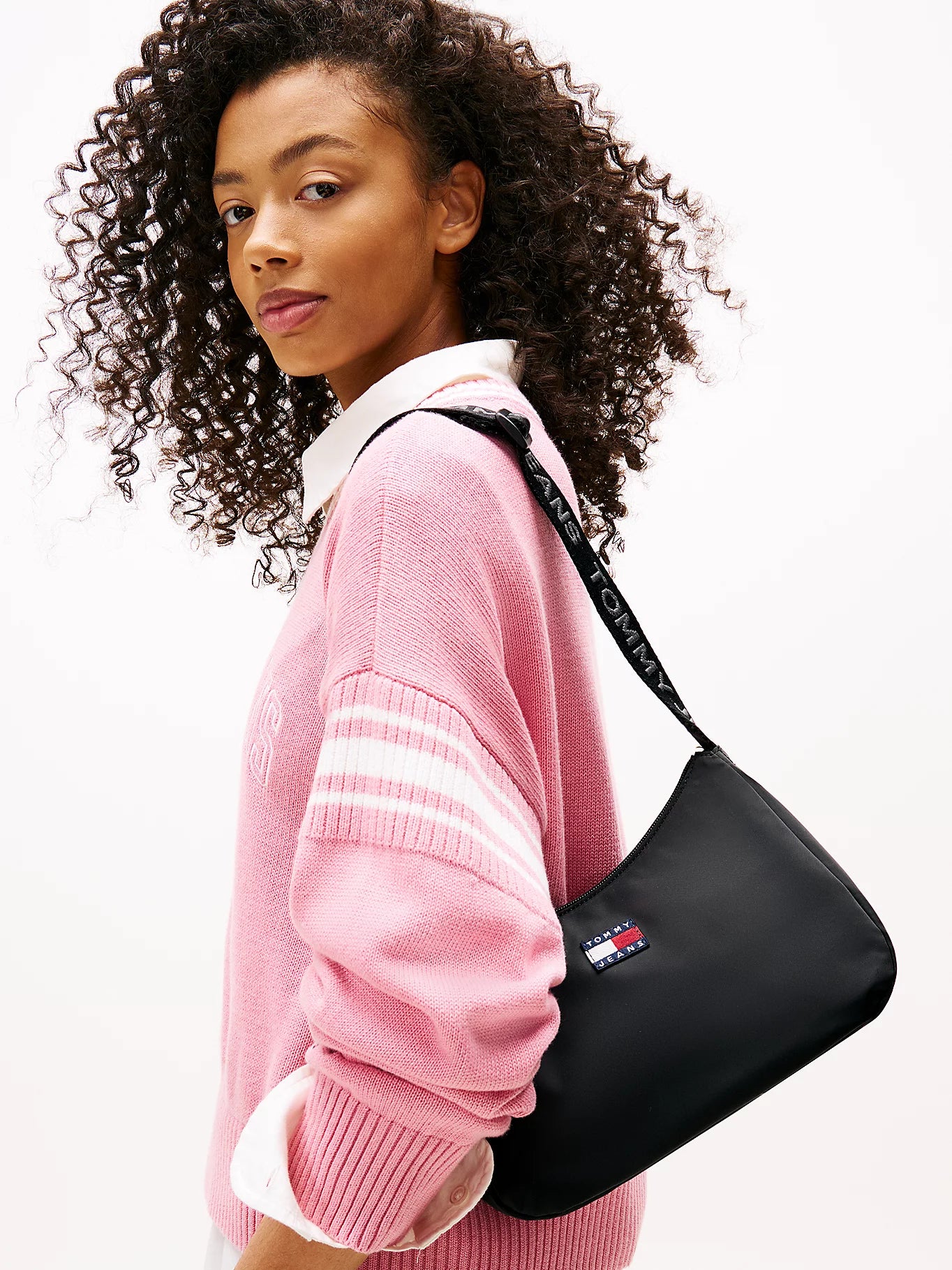 Tommy hilfiger - borsa con logo ripetuto
