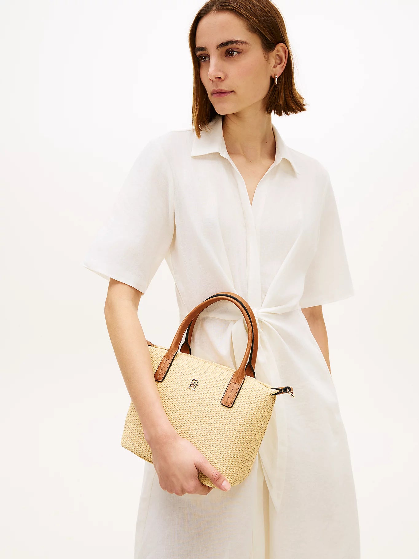 Tommy Hilfiger-  popette mini tote raffia