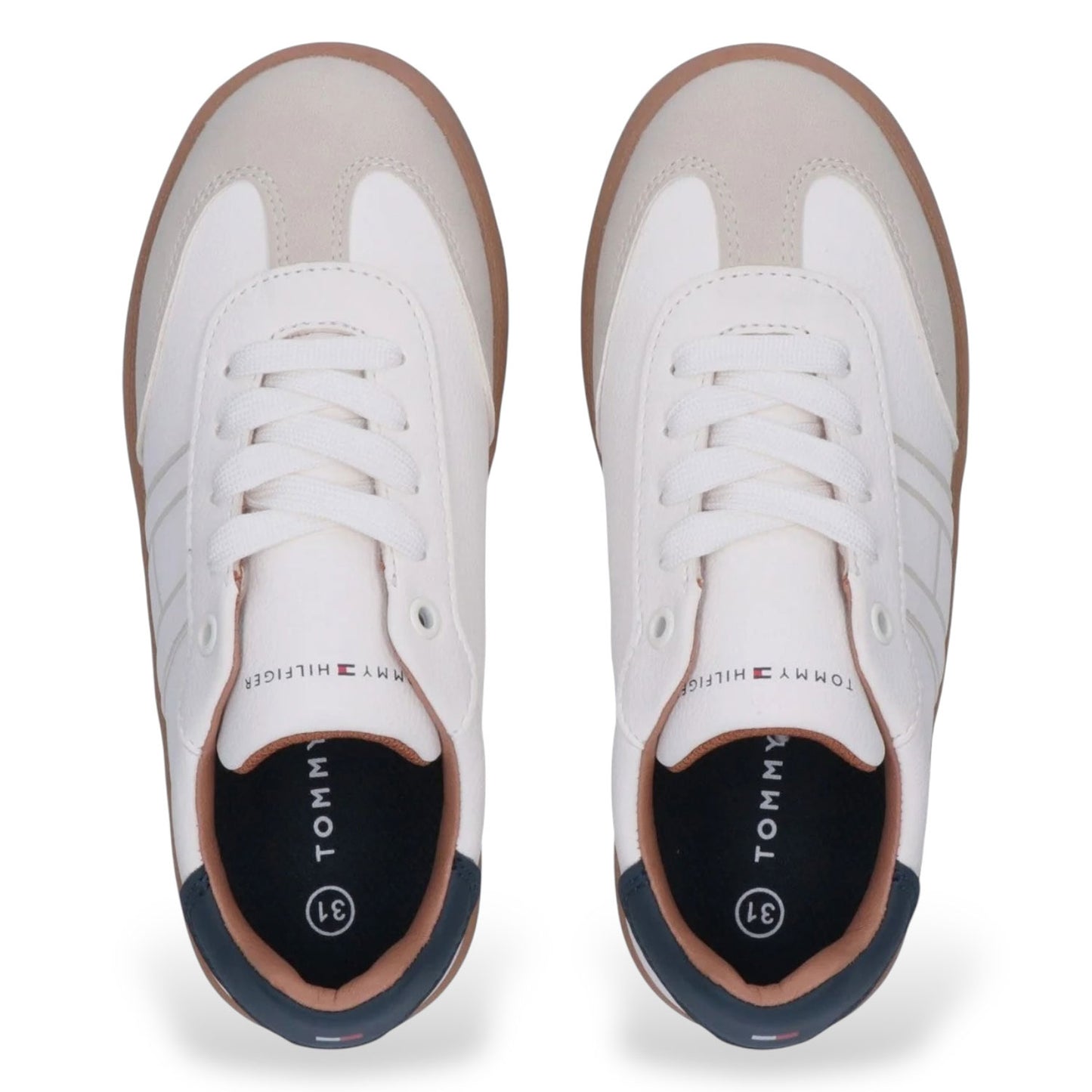 Tommy hilfiger lace up sneaker beige/off white blue