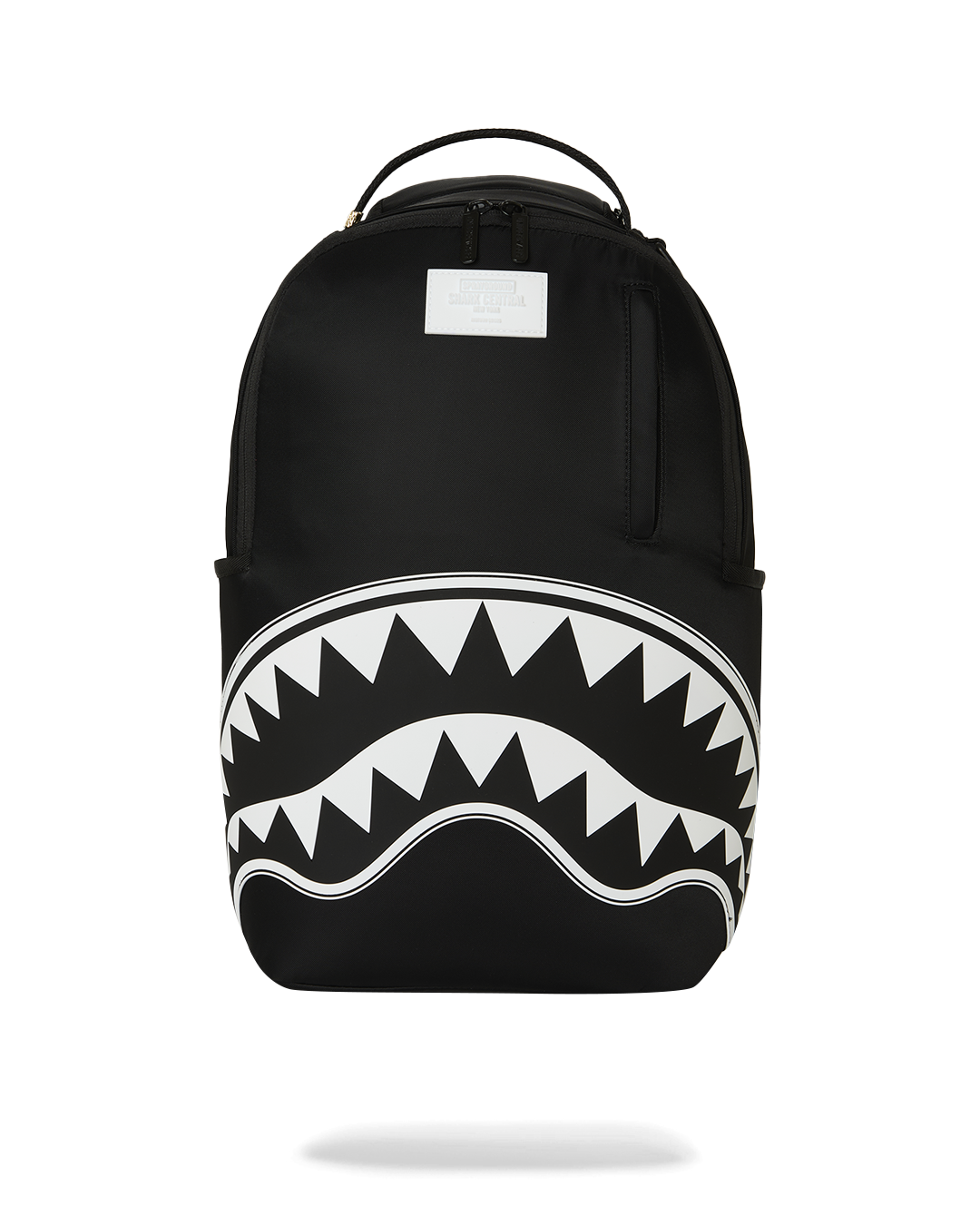 Sprayground - Shark Central White Stencil Shark Black Nylon Backpack