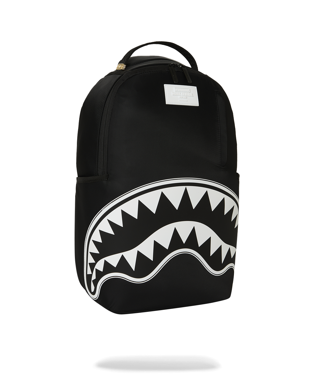 Sprayground - Shark Central White Stencil Shark Black Nylon Backpack