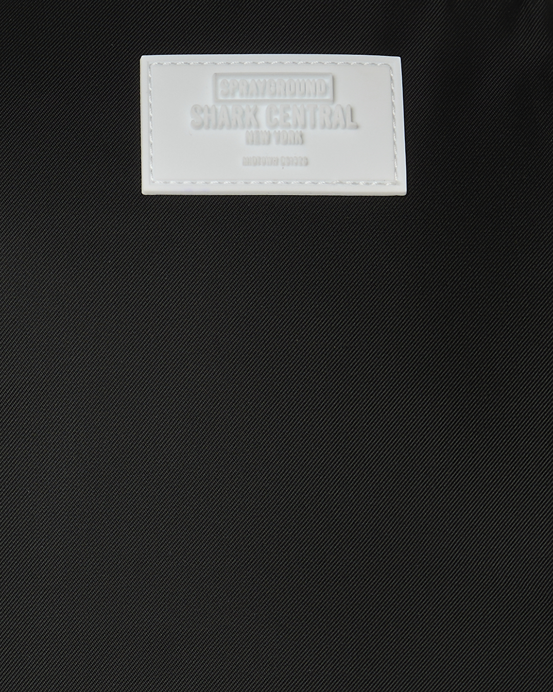 Sprayground - Shark Central White Stencil Shark Black Nylon Backpack
