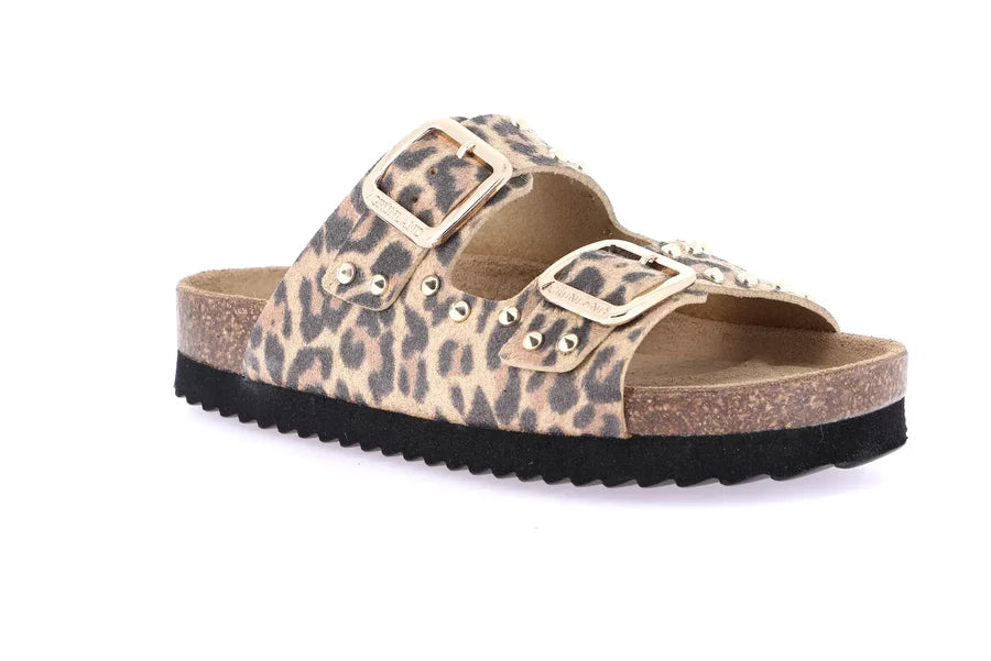 Grünland - Ciabatta animalier con borchie | Lula
