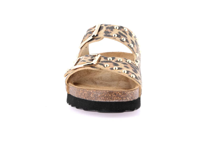 Grünland - Ciabatta animalier con borchie | Lula