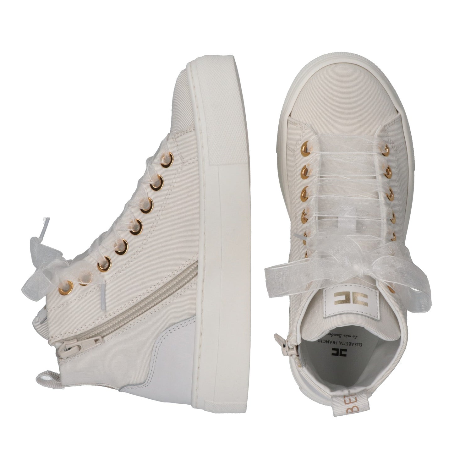 Elisabetta Franchi - High Top Lace-Up Sneaker