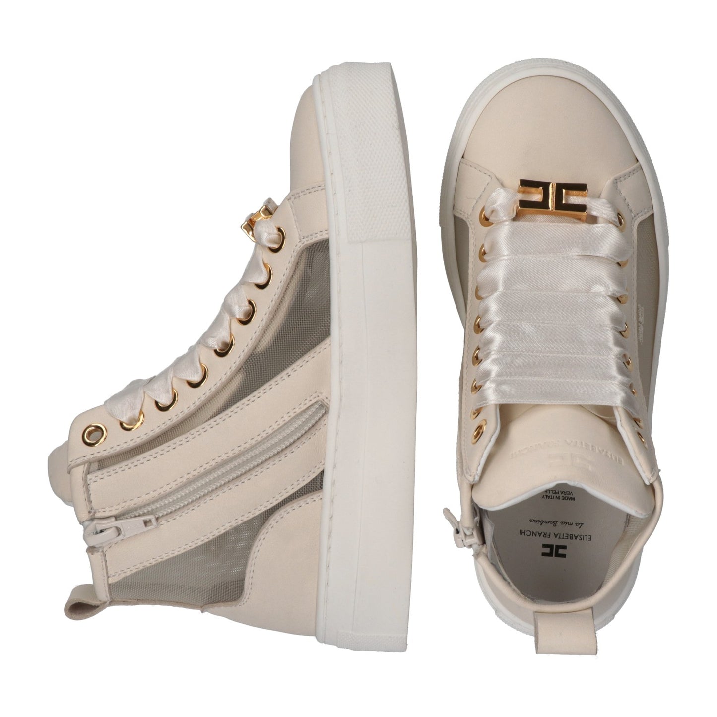 Elisabetta Franchi - High Top Lace-Up Sneaker