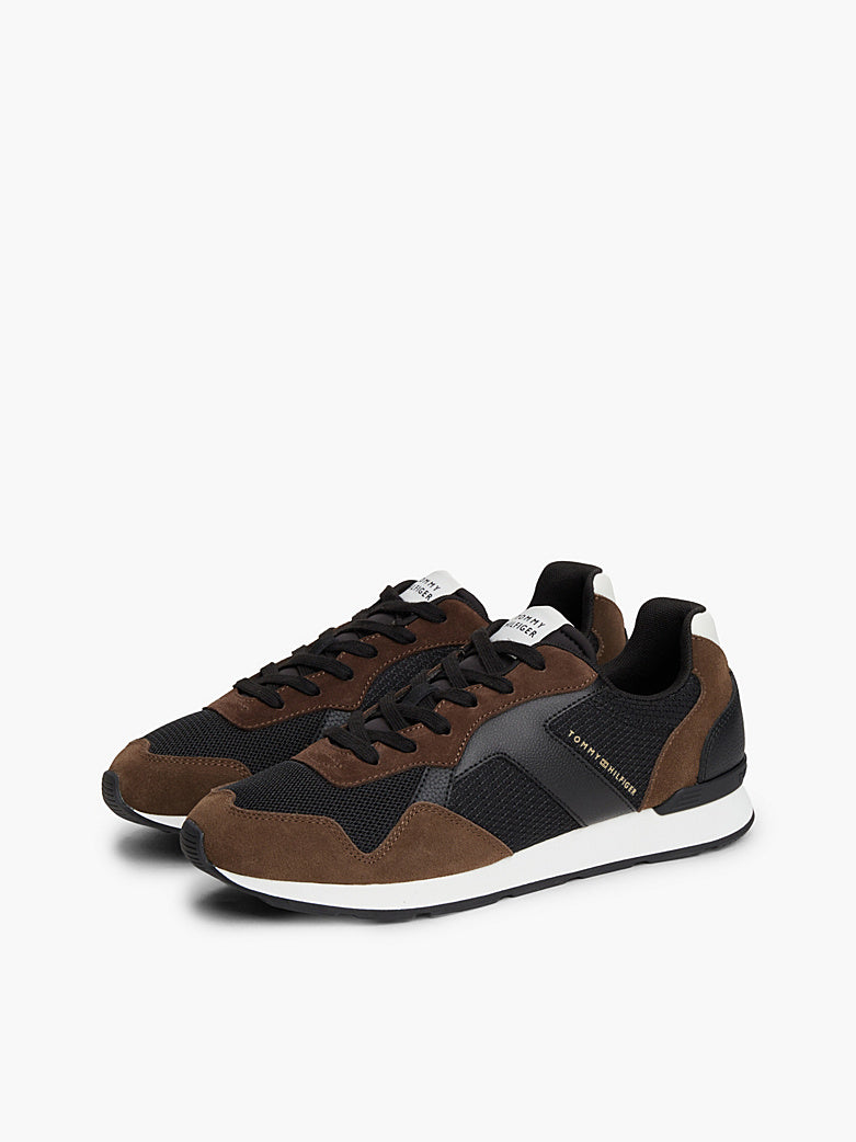 Tommy Hilfiger - Sneakers in pelle con mix di texture e logo